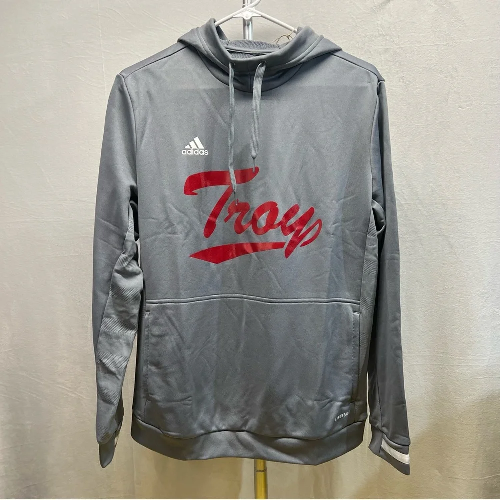 Adidas Troy Gray and Red Men's Hoodie Large